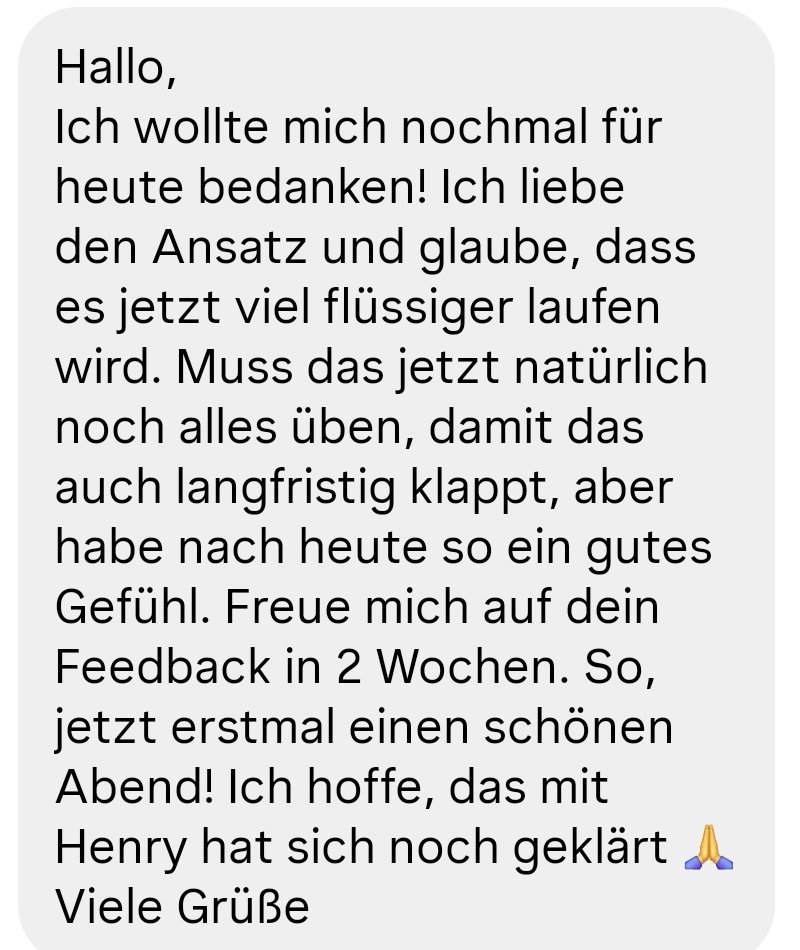 Nachricht einer Reiterin