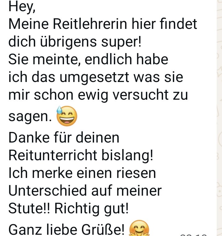 Nachricht einer Reiterin